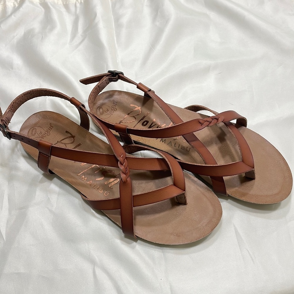 Brown Leather Blowfish Sandals